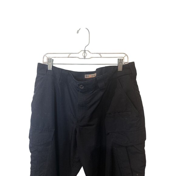 5.11 Tactical Navy Blue Mens Cargo Pants Size 36 Adjustable Waist Durable Cotton - Picture 2 of 5